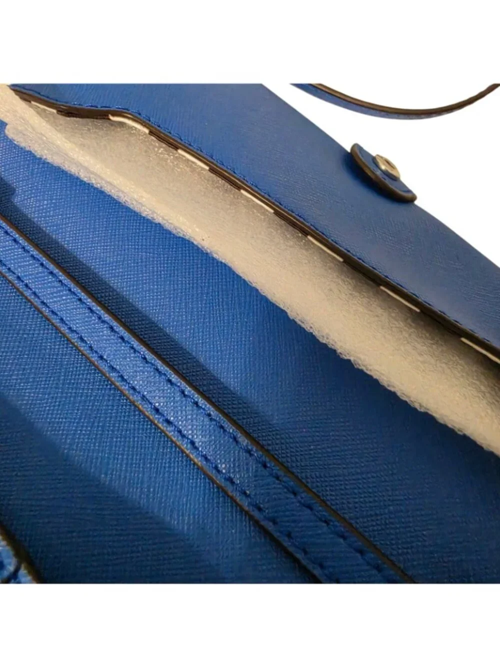 Henri Bendel West 57th XL Smartphone Crossbody Wallet Blue Saffiano NWT